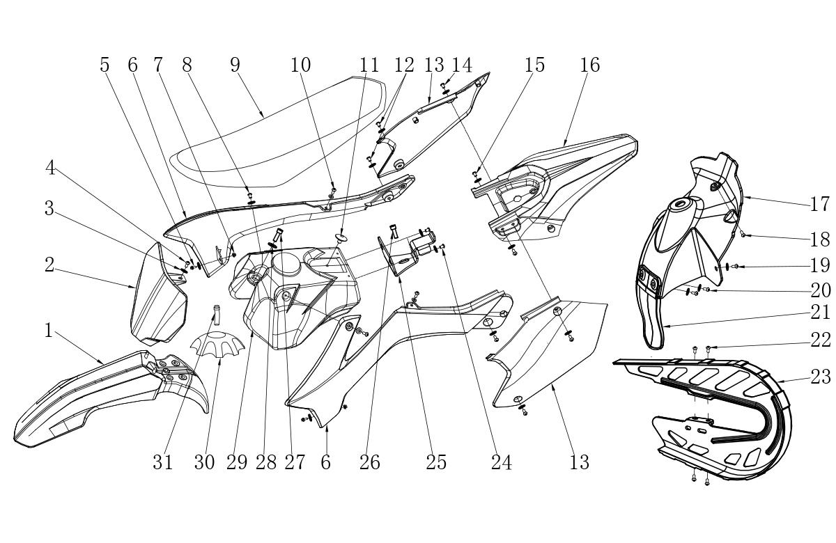 Selle / Plastiques