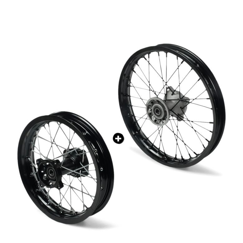 Jante Alu Avant HMParts 14 Pouces Rouge - Pour Dirt Bike / Pit Bike, Axe 15mm, Type 2