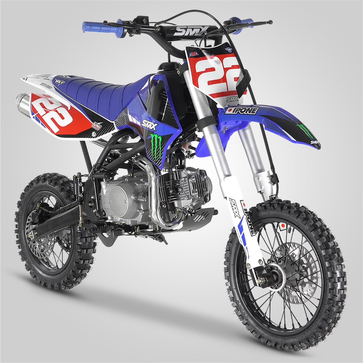 Dirt Bike smx expert 125cc 12/14 Monster bleu - Small MX | Smallmx - Dirt  bike, Pit bike, Quads, Minimoto