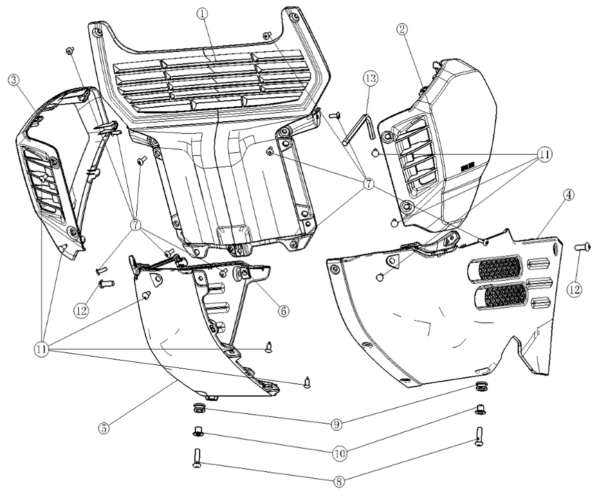 CARENAGE CENTRALE INFÉRIEUR