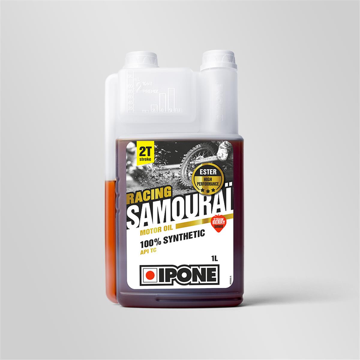 Huile moteur Ipone 2T Samouraï 100% synthese 1L