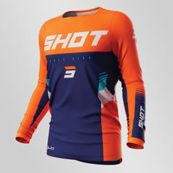 Maillot cross shot contact tracer Orange