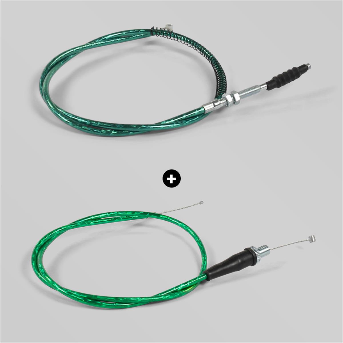 Câble d'accélérateur + embrayage en prise vert