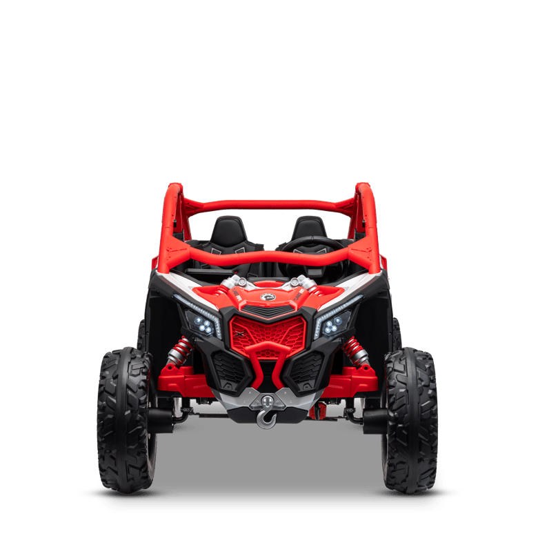 FINOOS Quad Électrique Enfant 24V – Can-Am Renegade 4x4 Avec LED, 4 Moteurs 200W, Batterie 24V 7Ah, Roues EVA (Rouge)