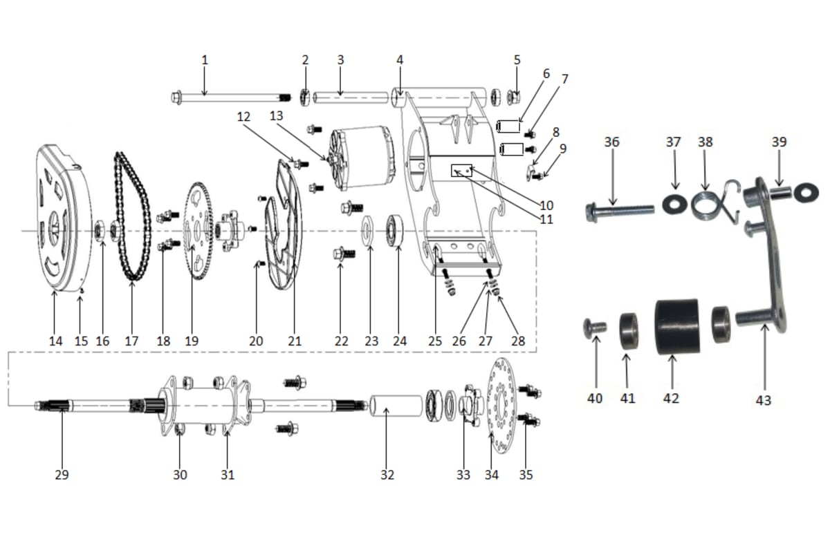 Bras oscillant