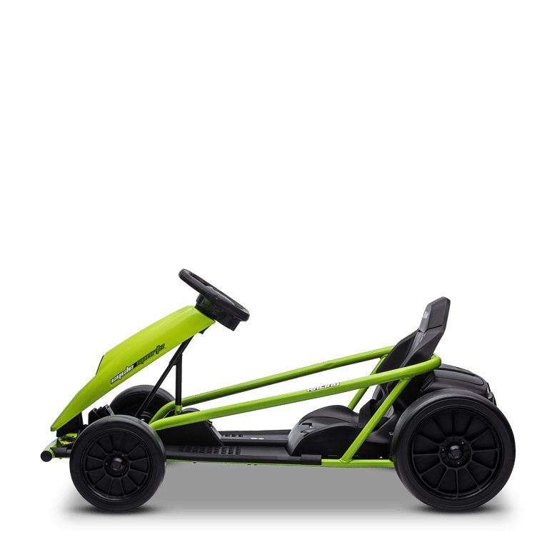 FEBER Go Kart 12V – Voiture Formule 1 Enfant 3-5 Ans, 2 Vitesses 3-5 Km/h, Sécurisée, Démarrage Progressif, Verte