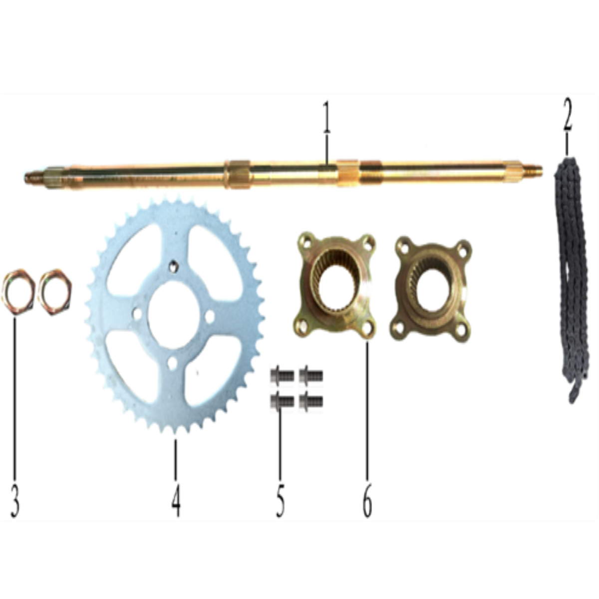 ARBRE DE ROUE ARRIÈRE 