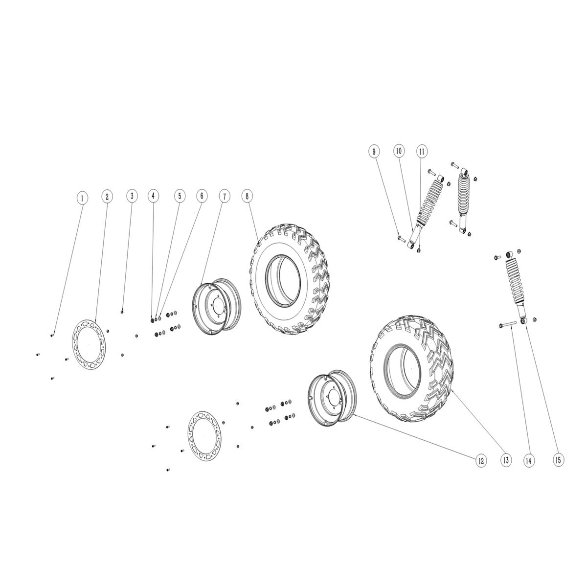 AMORTISSEURS + ROUES