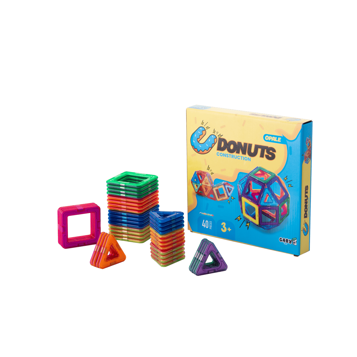 Jeu de construction magnetique Opale 40 pieces Donuts Smallmx Dirt bike Pit bike Quads Minimoto
