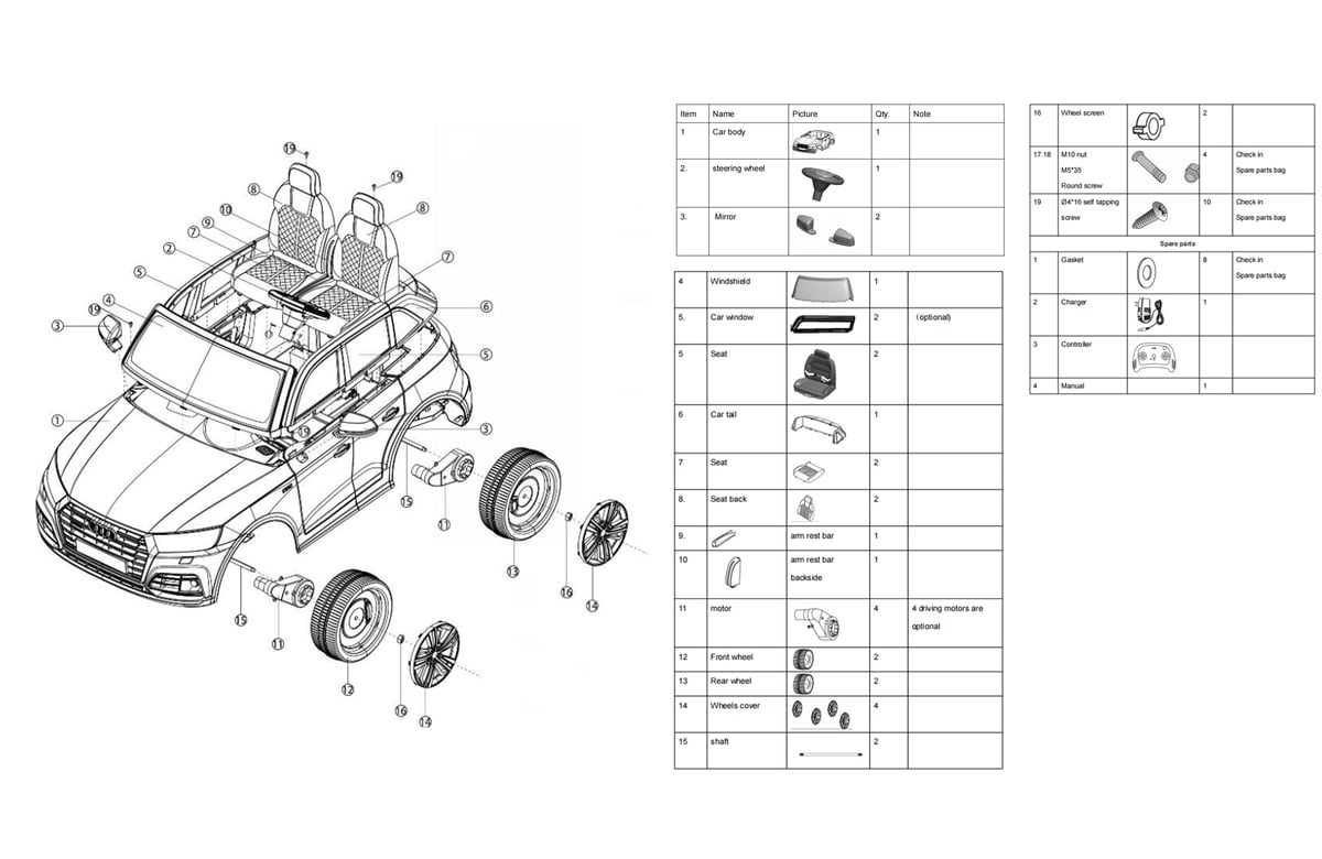 DIAGRAMME DE PIÈCES