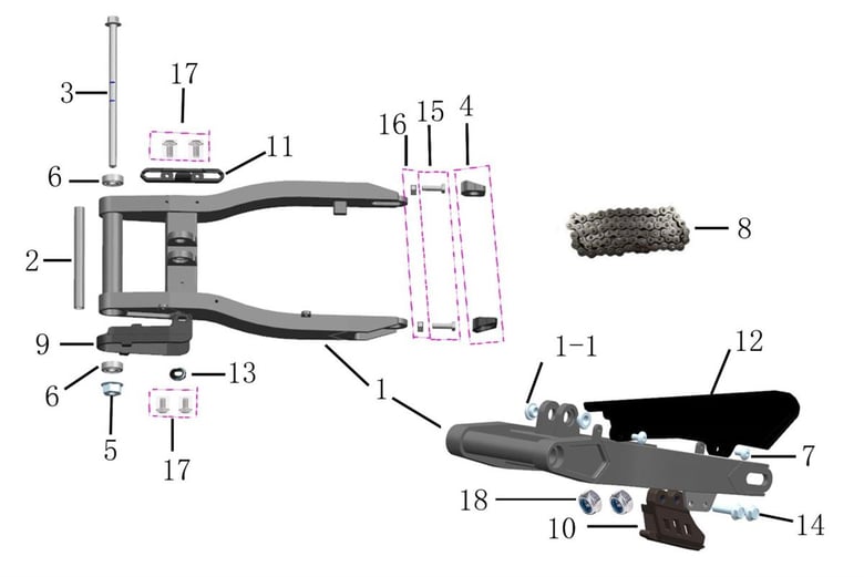 BRAS OSCILLANT