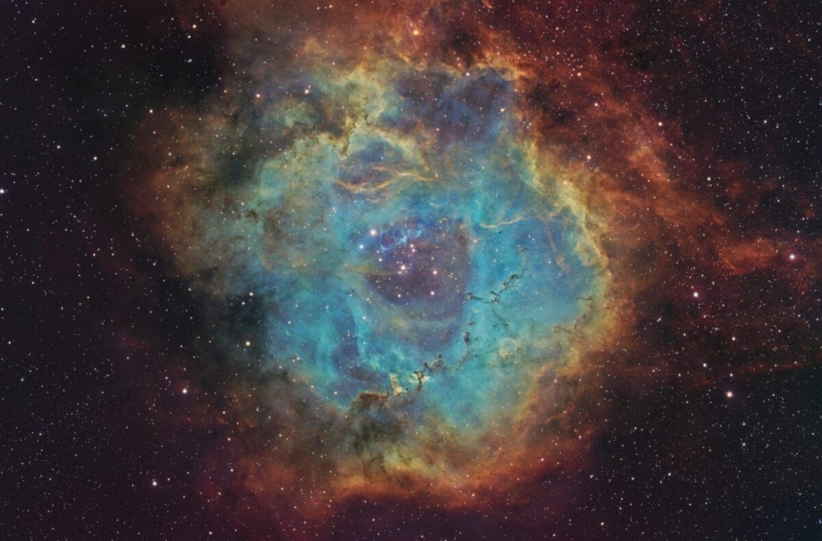 Rosette Nebula in SHO Foraxx Palette.