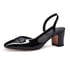 2 Tones Slingback Pumps - PatentBlack