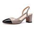 2 Tones Slingback Pumps - PatentGray