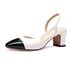 2 Tones Slingback Pumps - PatentWhite