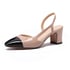 2 Tones Slingback Pumps - PatentNude