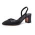 2 Tones Slingback Pumps - Black
