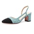 2 Tones Slingback Pumps - MintGreen