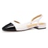 2 Tones Slingback Flat - PatentWhite