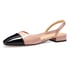 2 Tones Slingback Flat - PatentNude