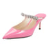 Crystal Arch Strap Mules - Pink 65