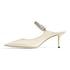 Crystal Arch Strap Mules 65 - Beige