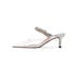 Crystal Arch Strap Mules 65 - Silver PVC