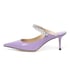Crystal Arch Strap Mules 65 - Purple