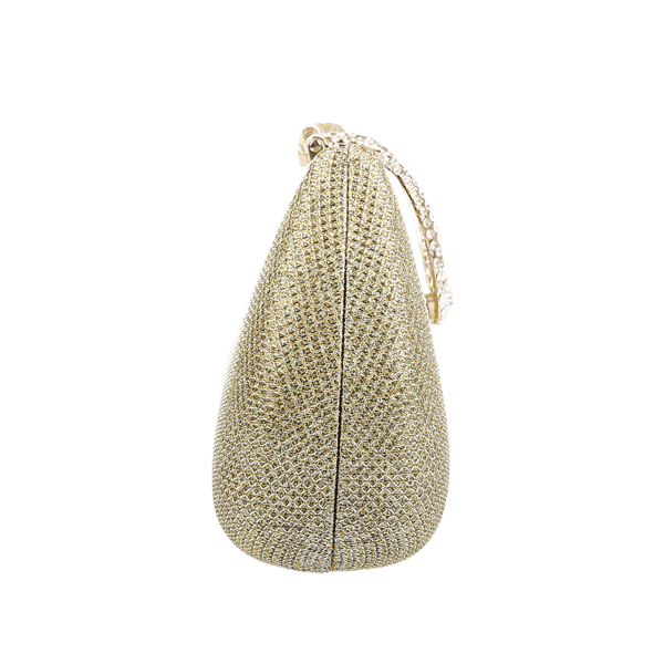MiraAzzurra Bags | Luxury Rhinestones Clutch Purse Evening Bags - golden