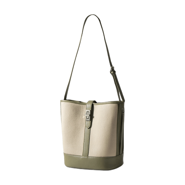 MiraAzzurra Bags | Cowhide Leather Shoulder Bag for Women with Unique Design - green