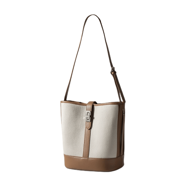 MiraAzzurra Bags | Cowhide Leather Shoulder Bag for Women with Unique Design - grey