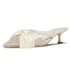 Kitten Heel Mules Closed Pointed Toe Mules - White
