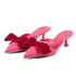 Kitten Heel Mules Closed Pointed Toe Mules - Pink