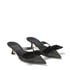 Kitten Heel Mules Closed Pointed Toe Mules - Black