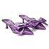 Kitten Heel Mules Closed Pointed Toe Mules - Purple