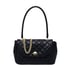 Rhinestone Shoulder Cross Chain Bag - Black