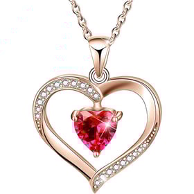 925 Sterling Silver Birthstone Necklace for Women