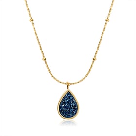 Starry Sky Fantasy Water Droplet Pendant Necklace
