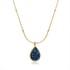Starry Sky Fantasy Water Droplet Pendant Necklace - Blue