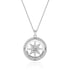 S925 Eight pointed star Necklace - White