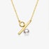 100% Single Pearl Necklace - Gold