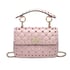 Riveted sheepskin shoulder bag - Pink