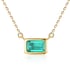 Square Emerald Necklace - Green