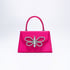 Rhinestones butterfly handbag - Pink