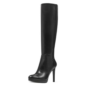 Stiletto heel platform knee high boots