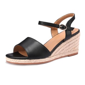 Open Toe Wedge Ankle Strap Sandals