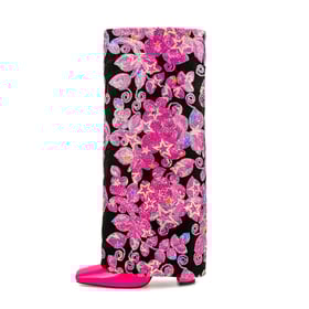 Fold Over Knee High Square Toe Block Heel Boots