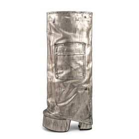 Distressed Platform stitching Ladies Mid Calf Boots