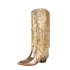 Fringe Tassel Western Cowboy Boots - Gold