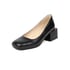 Women Square Toe Stone Pattern Chunky Pumps - Blake